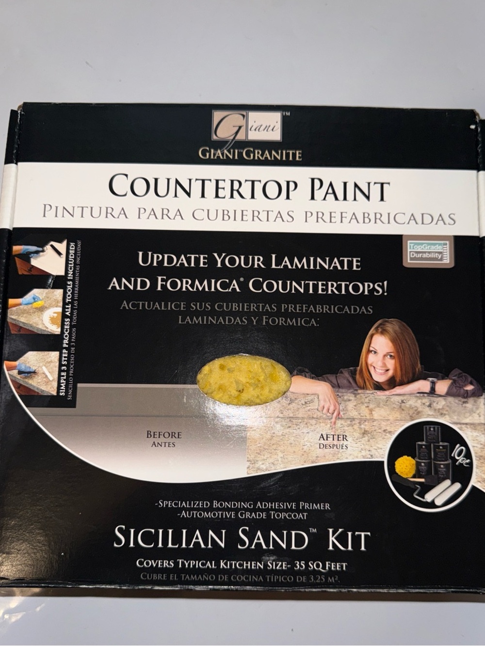 Giani Granite Countertop Paint Kit-Update Your Laminate Sicilian Sand Kit New